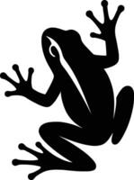 Frog Simple Silhouette Graphic, Basic Frog Art vector