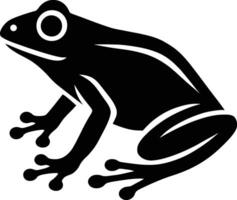 Frog Simple Outline Graphic, Minimal Frog Silhouette Design vector