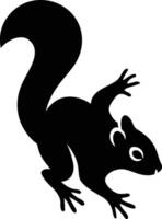 Squirrel Simple Outline Design, Basic Squirrel Silhouette vector