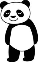 Cheerful panda design for kids, Smiling panda cartoon image vector