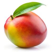 Sharp and Clear Image of a Natural Mango on a Solid White Background Photo