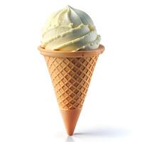 Vanilla Ice Cream Cone Centered Photo