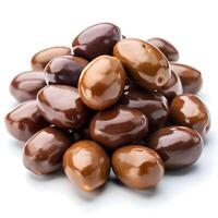 Chocolate Covered Nuts Side View Photo