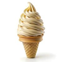 Centered Vanilla Swirl Cone Photo