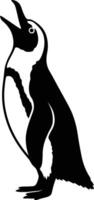 Penguin Profile Silhouette Art, Side View Penguin vector