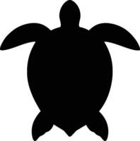 Turtle Minimal Black Art, Turtle in Simple Silhouette vector