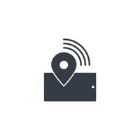 GPS Tracker icon isolated on white background vector