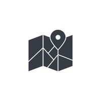 Map icon isolated on white background vector