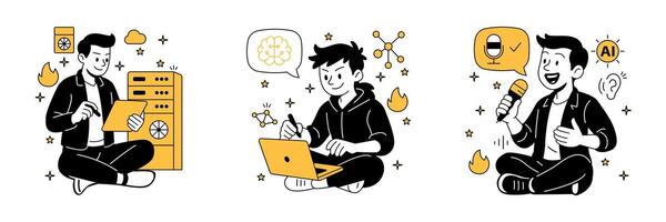 managing server infrastructure, coding machine learning models vector