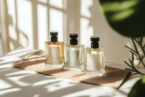 Online cosmetics store with perfume on display photo