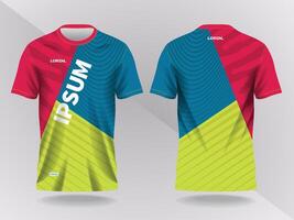 abstract background and pattern for sport jersey design and mockup. front and back view template vector