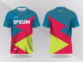 abstract zig zag colorful background and pattern for sport jersey design vector