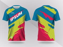 abstract grunge colorful background and pattern for sport jersey design template vector