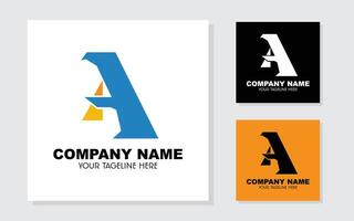 Abstract Initial Letter A Logo. Geometric Style. Can Be Used for Business and Brand Logo. Template Elements vector