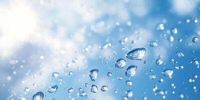 Blue Rain Drops Background Image High Resolution Texture photo