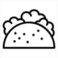 unique outline Taco icon vector