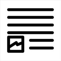 new unique black and white icon of a document vector