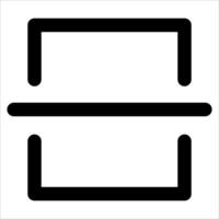 A unique black and white square with two lines on it vector