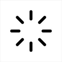 A unique black and white icon of a sun vector