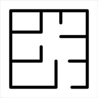 A unique black and white square with a square in the middle vector