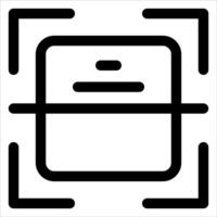 A new black and white icon of a box vector