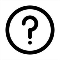 A unique black and white icon of a question mark vector