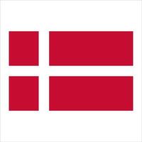 The unique flag of denmark is shown on a white background vector