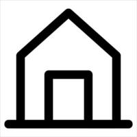 A unique black and white house icon in white background vector