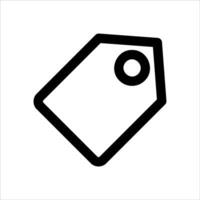 A unique black and white icon of a price tag vector