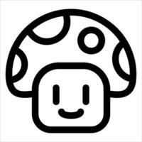 A new unique black and white mushroom icon vector