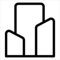 A black and white icon of a building vector