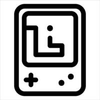 A new unique black and white icon of a game console vector