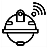 new unique black and white icon of a wifi device vector