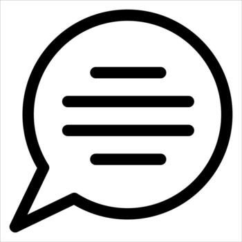 un nuevo habla burbuja icono con un línea mediante eso vector