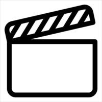A new black and white clapboard icon on a white background vector
