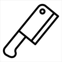 A new unique black and white outline of a knife vector