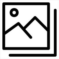 A unique black and white image of a mountain and a sun in white background vector