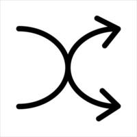 Two arrows pointing in opposite directions vector