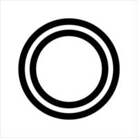 A new black and white circle icon on a white background vector
