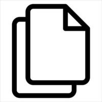 A new black and white icon of a file vector