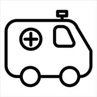 unique An ambulance icon on a white background vector