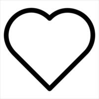 A new black and white heart outline on a white background vector
