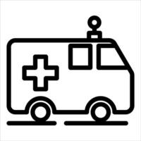 An unique ambulance icon on a white background vector