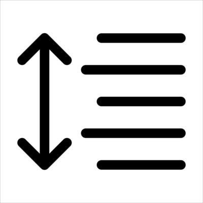new unique white icon of an arrow pointing up