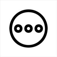 A unique black and white logo with three circles vector