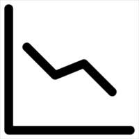 A unique graph showing a downward trend vector