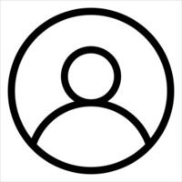 A new unique person icon in a circle with a black outline vector