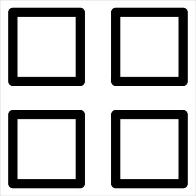 unique Four square icons in white background