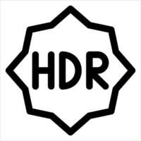unique The hdr logo is shown in black and white vector