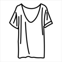 A new unique t - shirt is drawn in black and white in white background vector